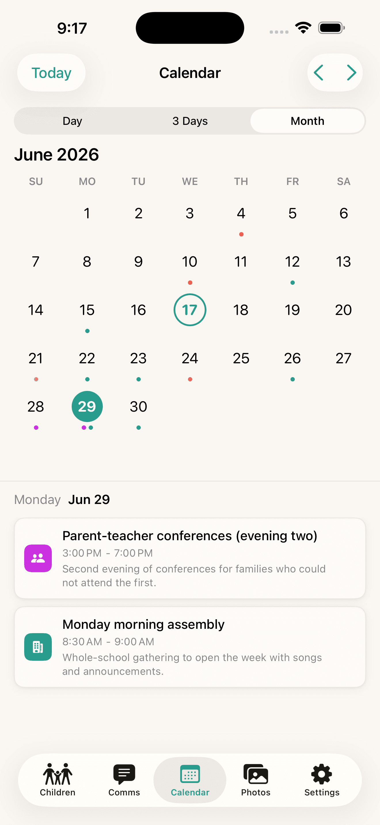 Never miss a school event.