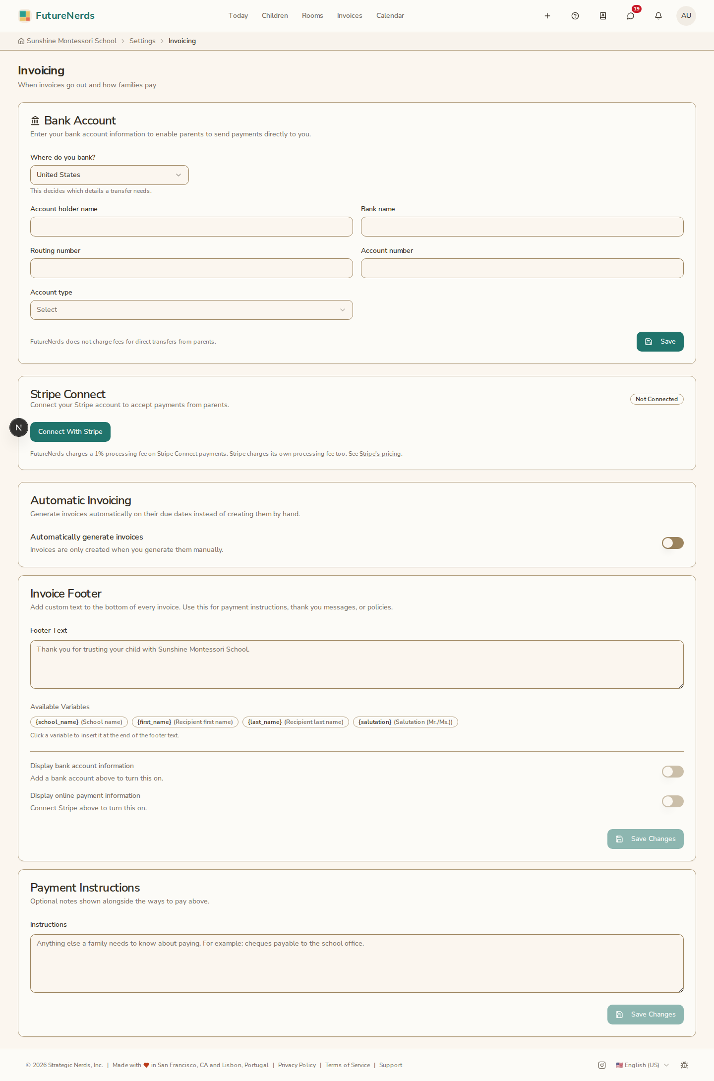 Invoicing