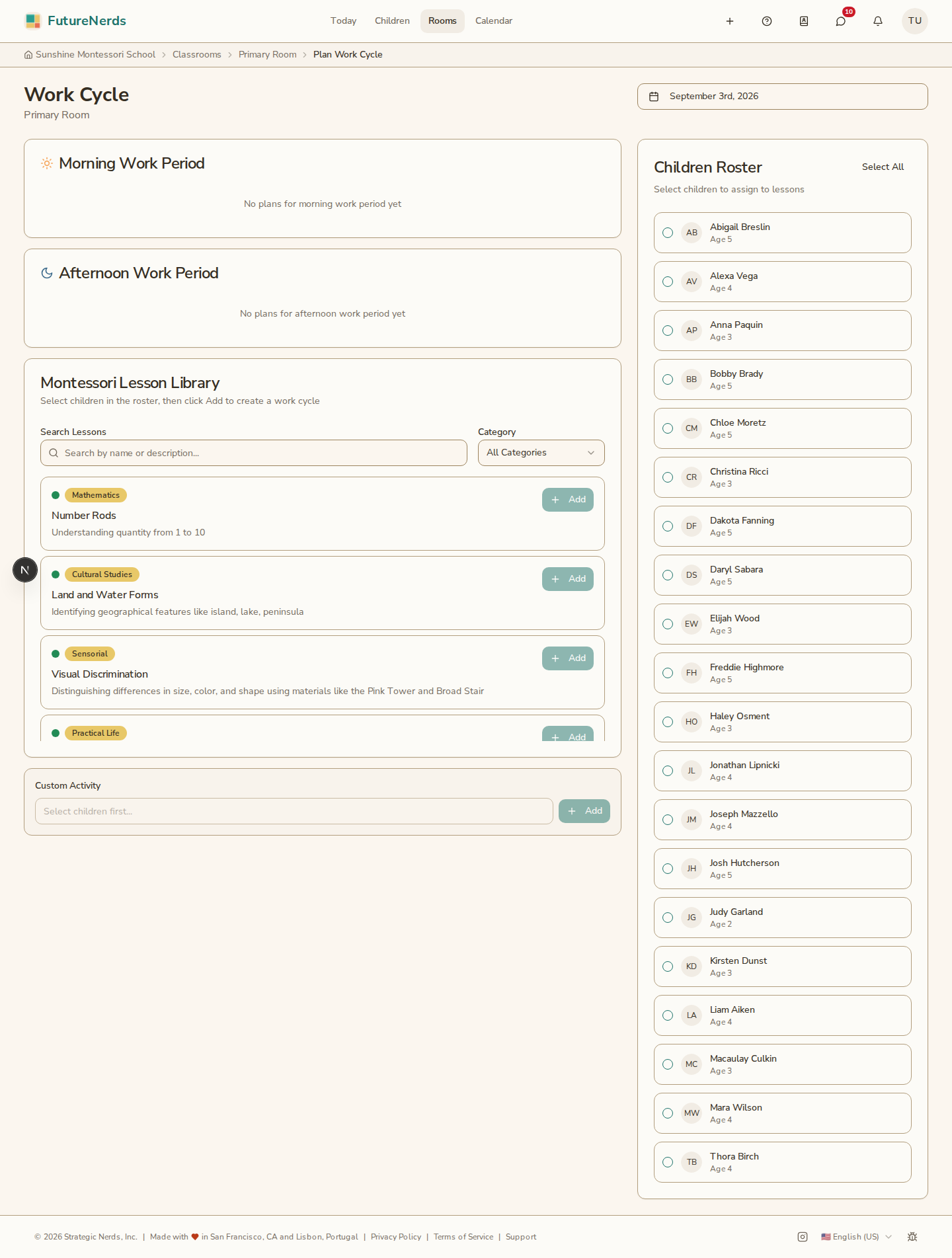 Curriculum library with competencies